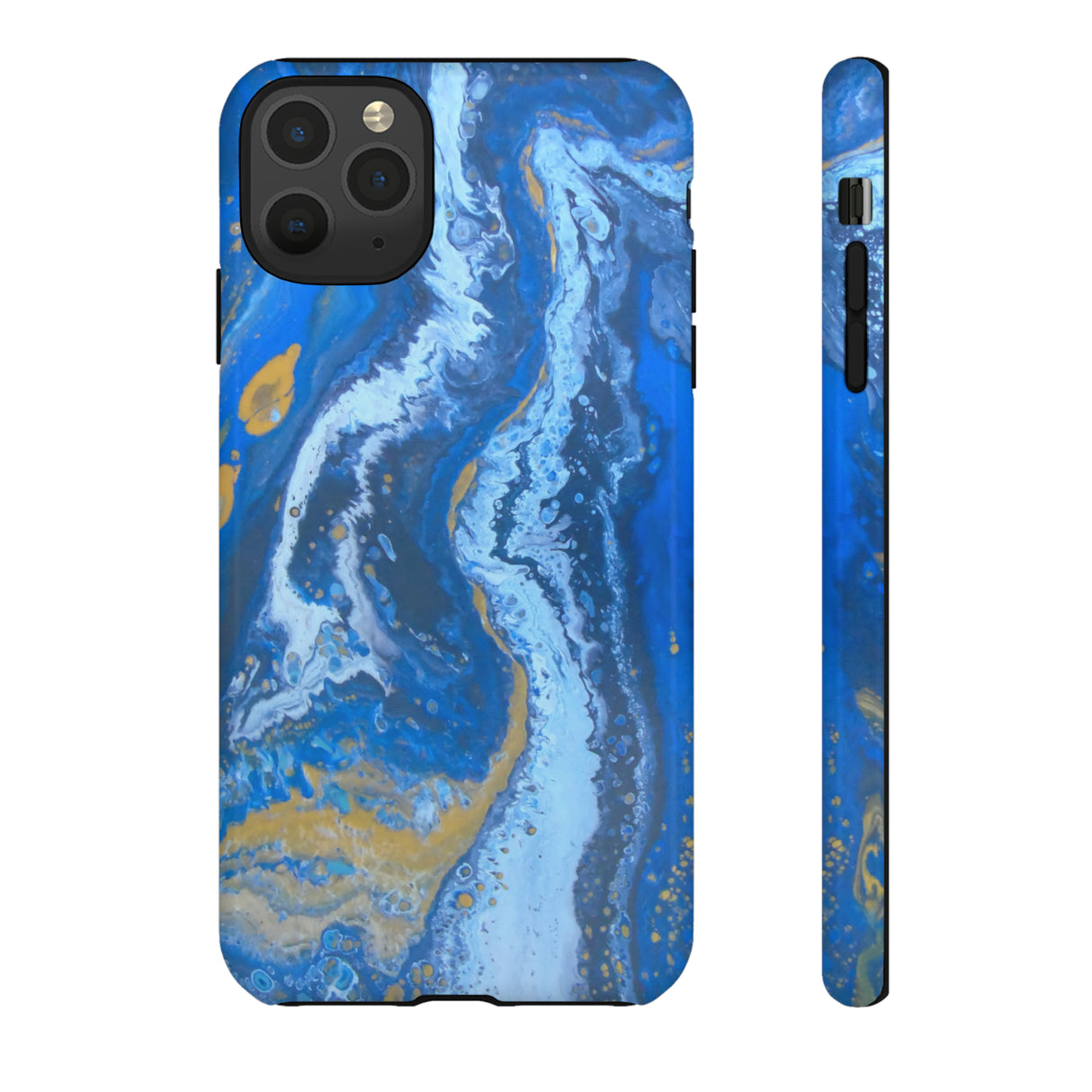 Acrylic Blue Gold - Protective Phone Case