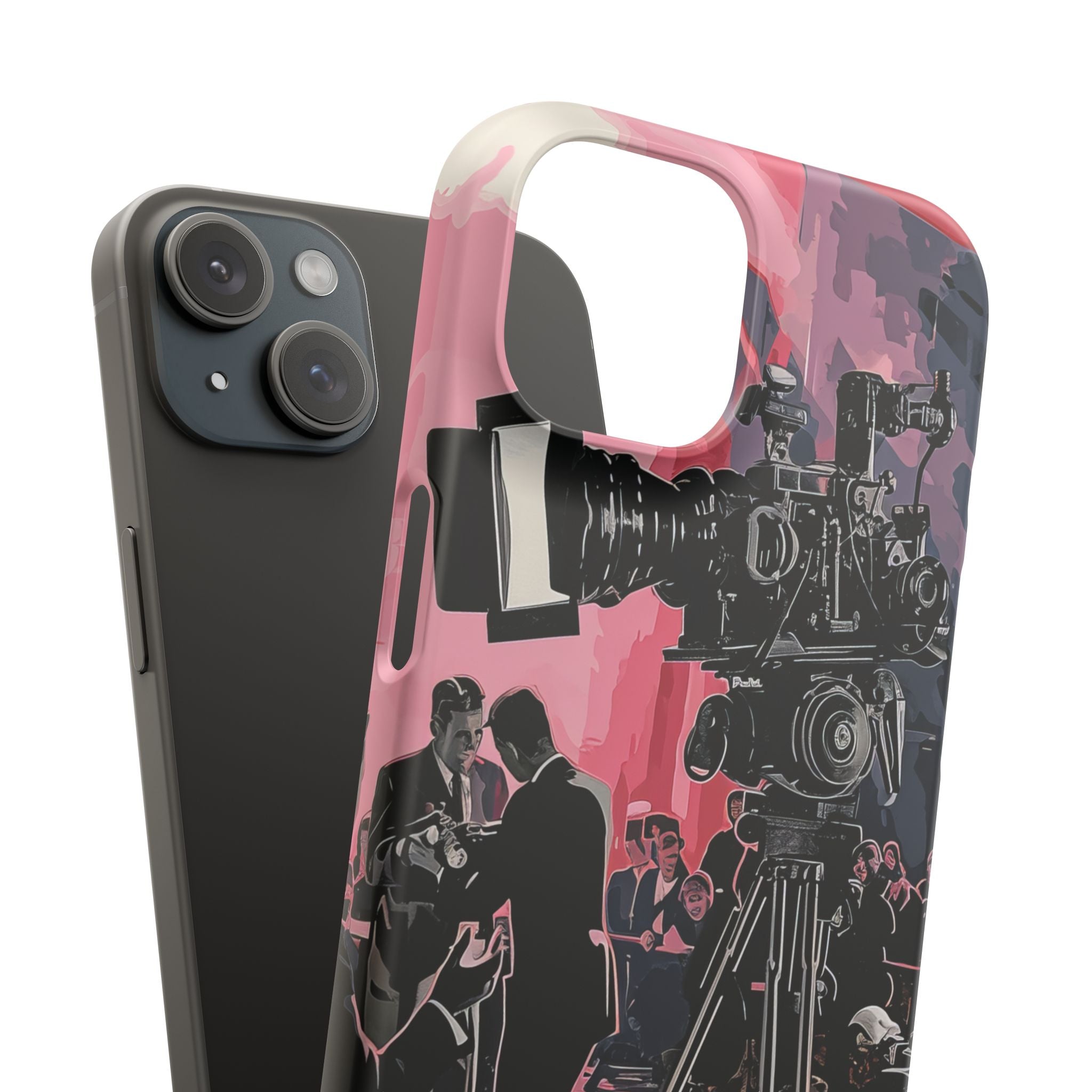 Retro Cinematic Spotlight iPhone 15 - Slim Phone Case