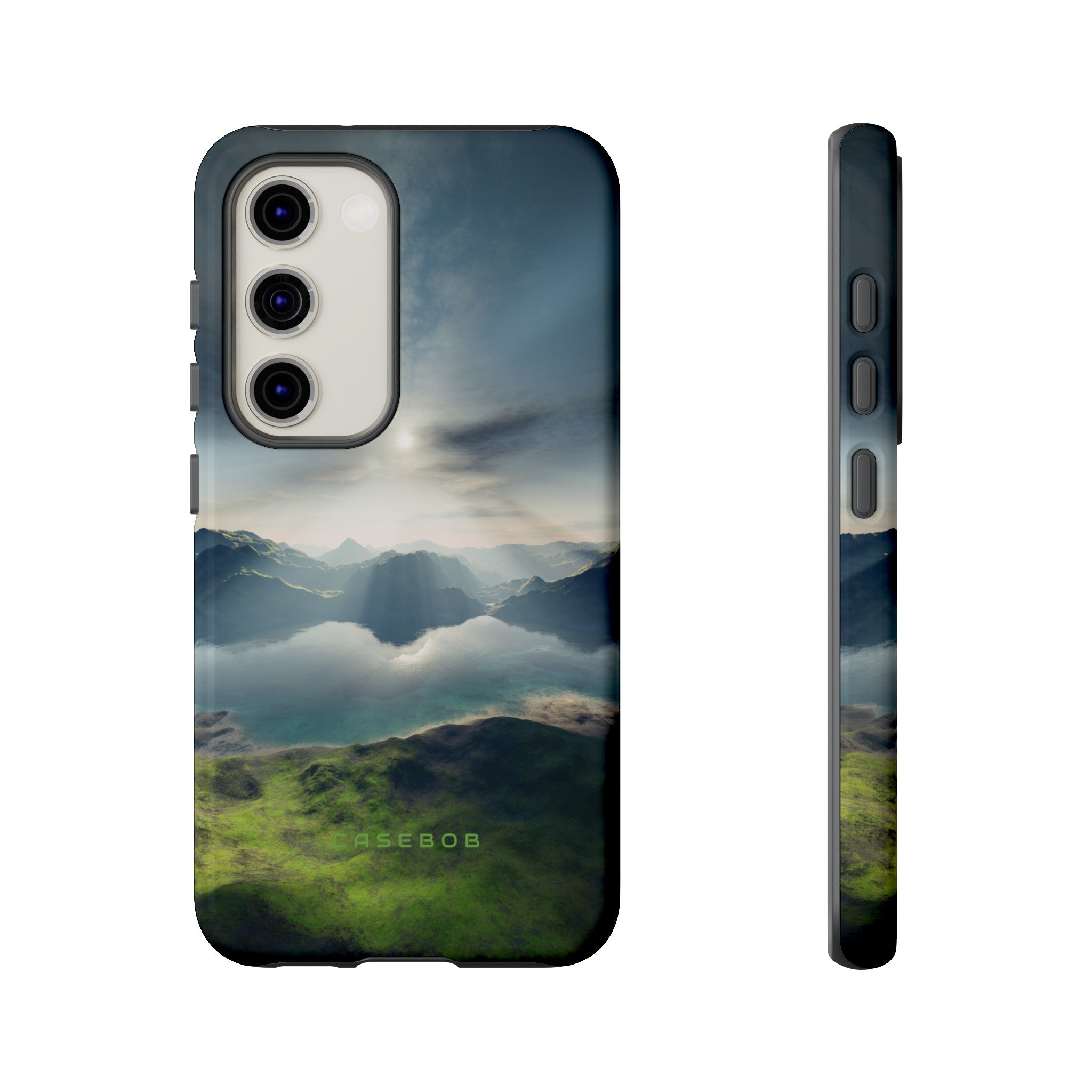 Landscape with Lake & Sun - Protective Phone Case