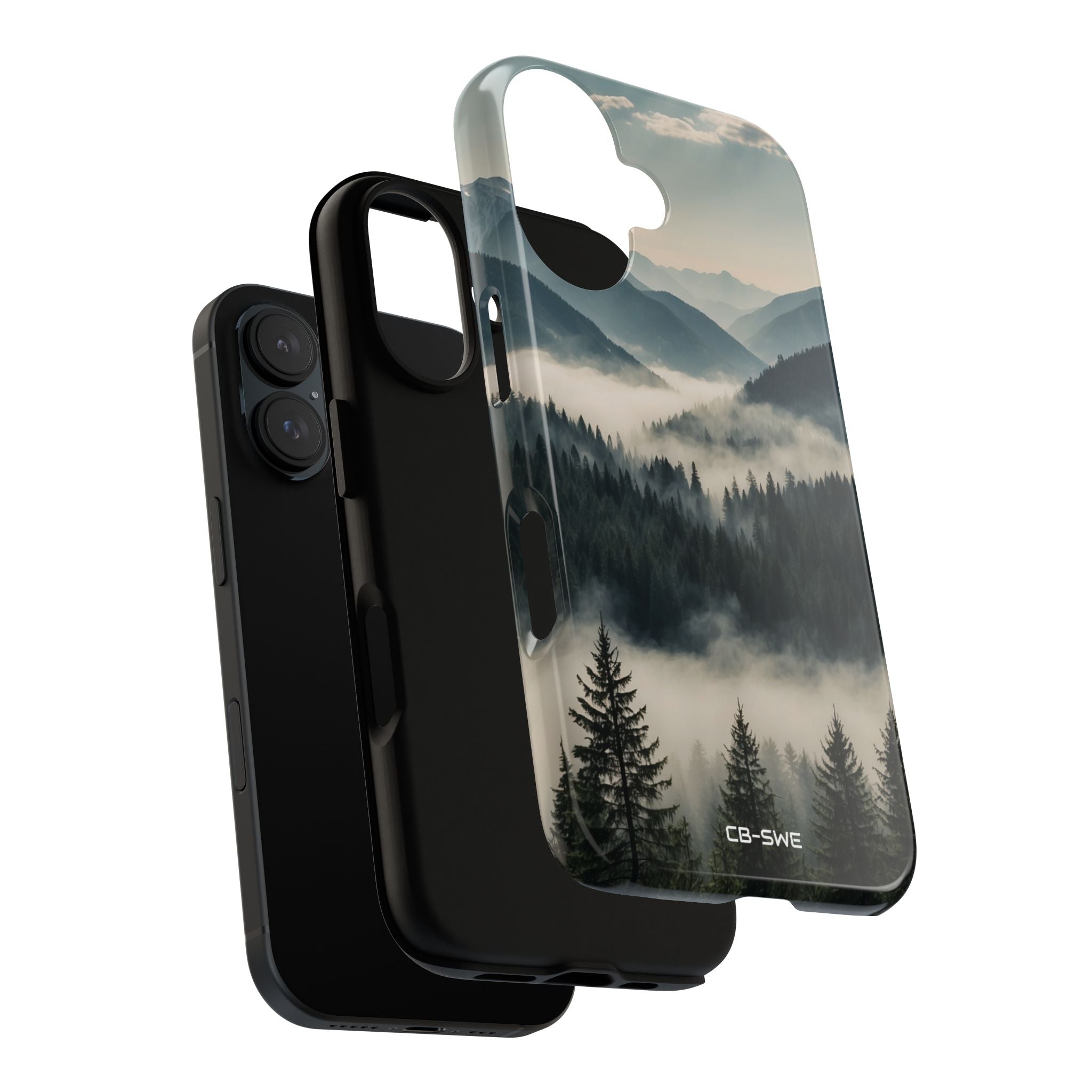 Misty Forest Embrace - iPhone Case