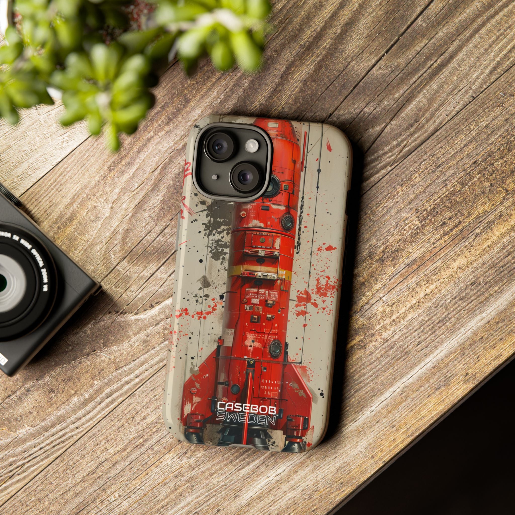 Crimson Rocket Burst iPhone 15 - Tough
