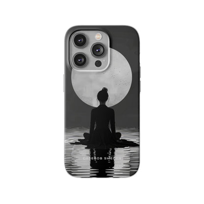 Zen Serenity Moon Reflection iPhone 14 - Flexi Phone Case