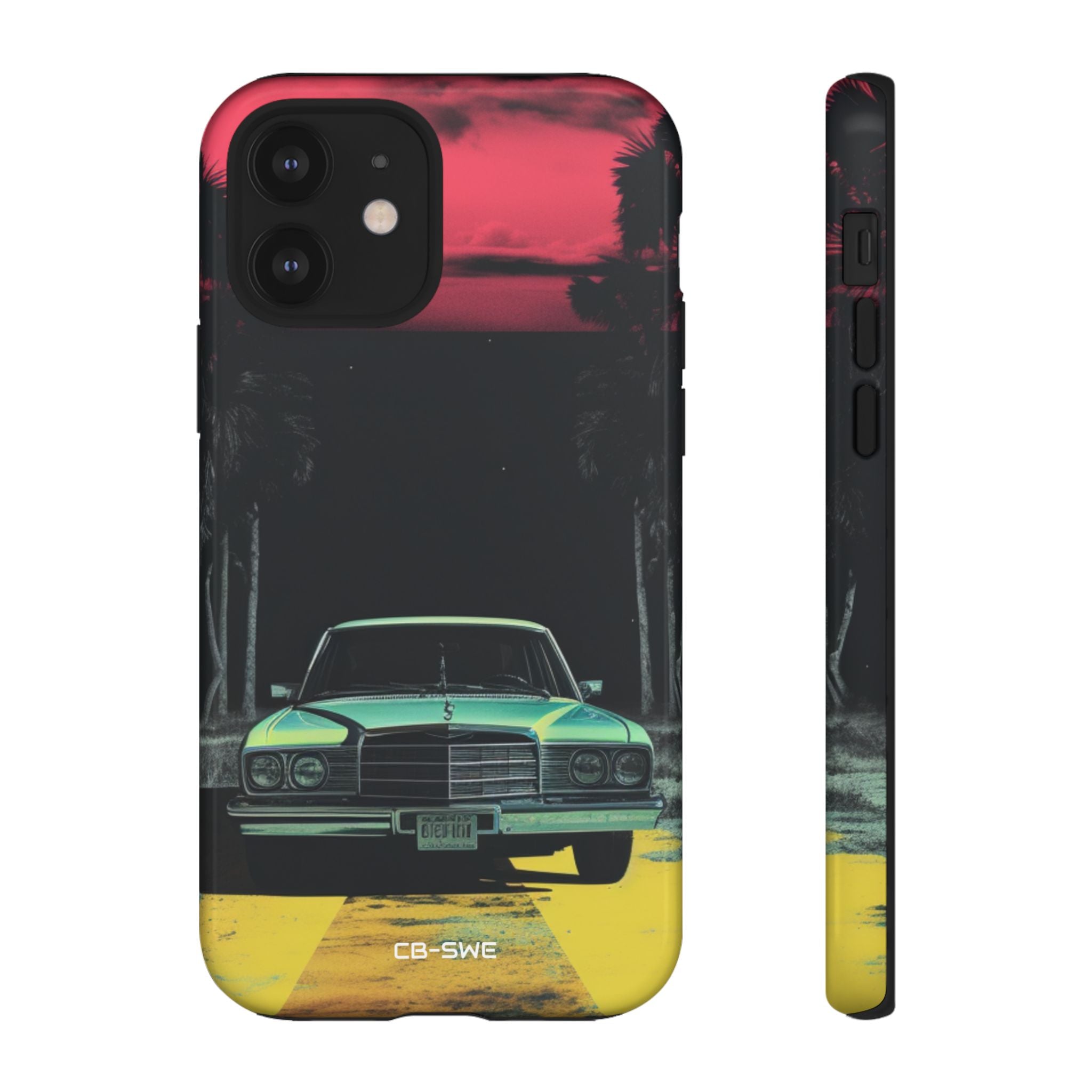 Retro Futuristic Nightscape - iPhone Case