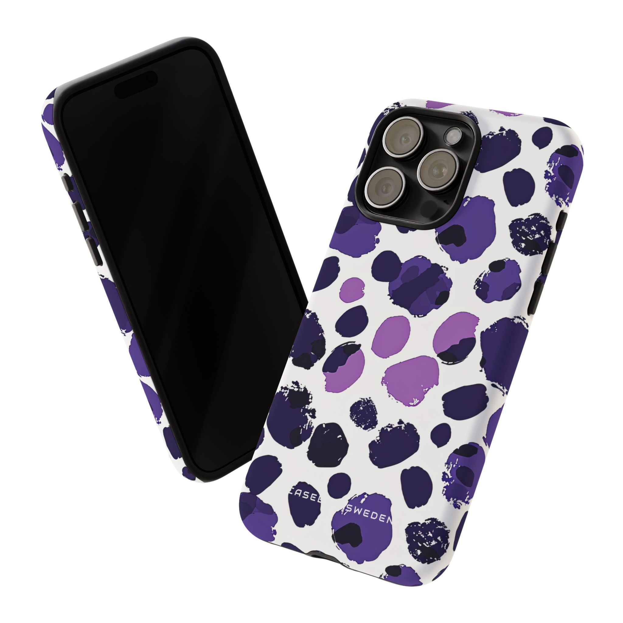 Purple Inkblots iPhone 15 - Tough Phone Case