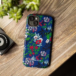 Blue Art Flowerfield - Protective Phone Case