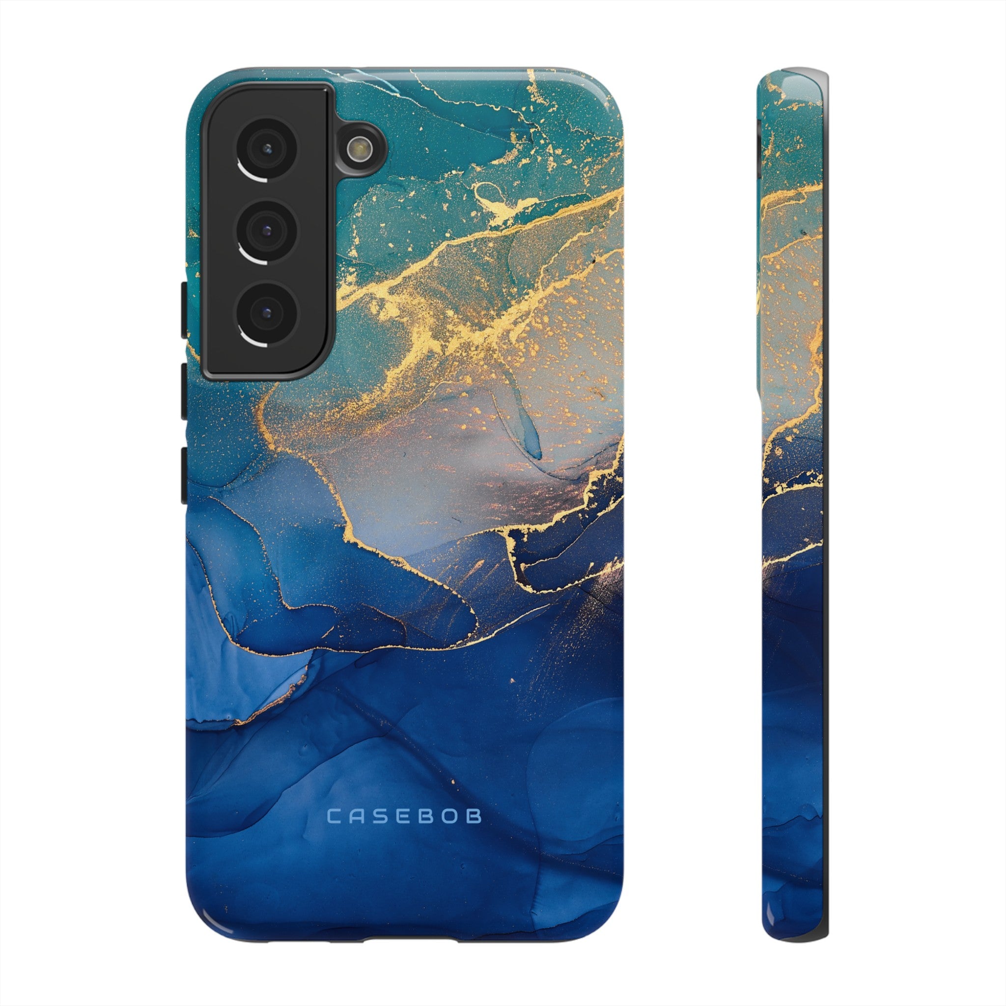 Blue Alcohol Ink - Protective Phone Case