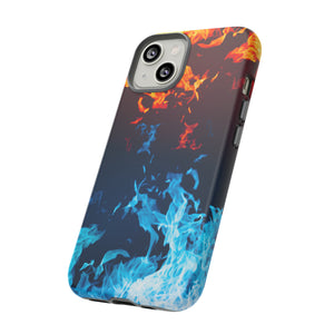 Red & Blue Flames - Protective Phone Case