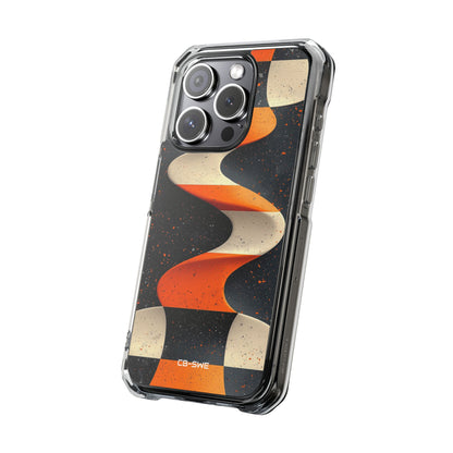 Orange Waves Flow iPhone Case - Impact
