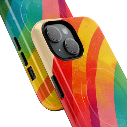 Textured Rainbow Arc iPhone 15 Case - Tough+