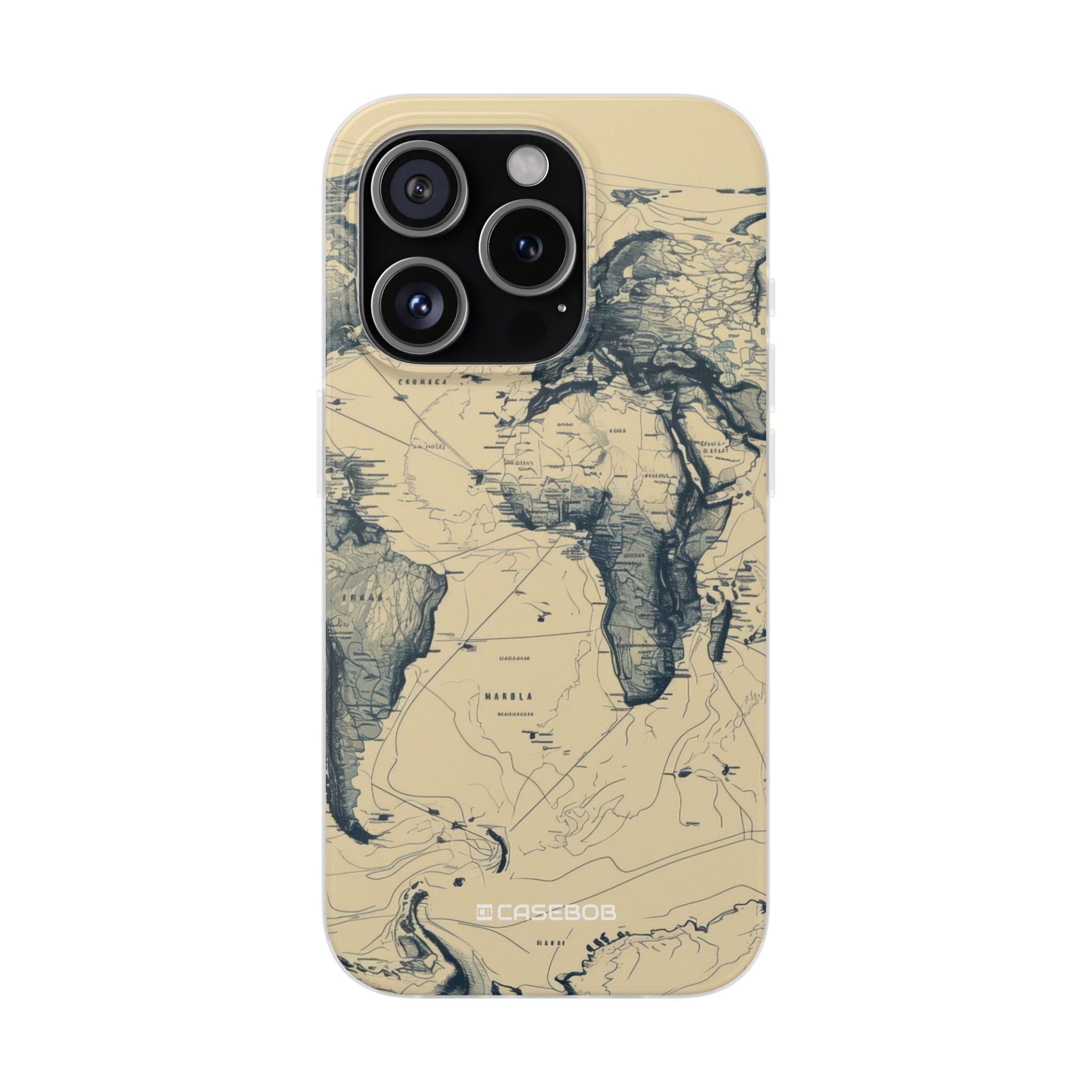 Vintage World Map | Flexible Phone Case for iPhone