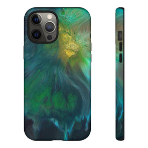 Beryll Green Ink Art iPhone Case (Protective) iPhone 12 Pro Max Matte Phone Case