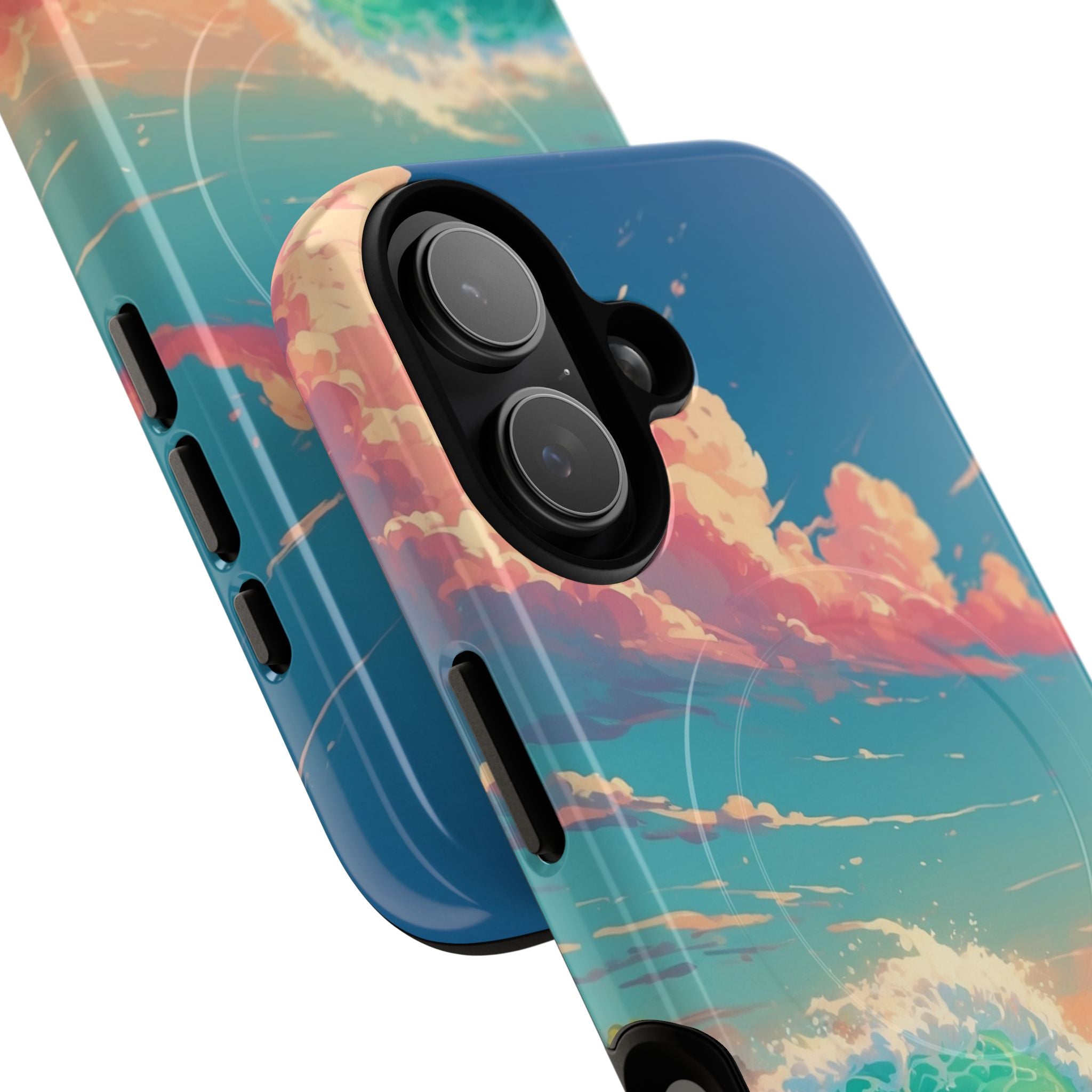 Turquoise Curl iPhone 17 Case - Tough+