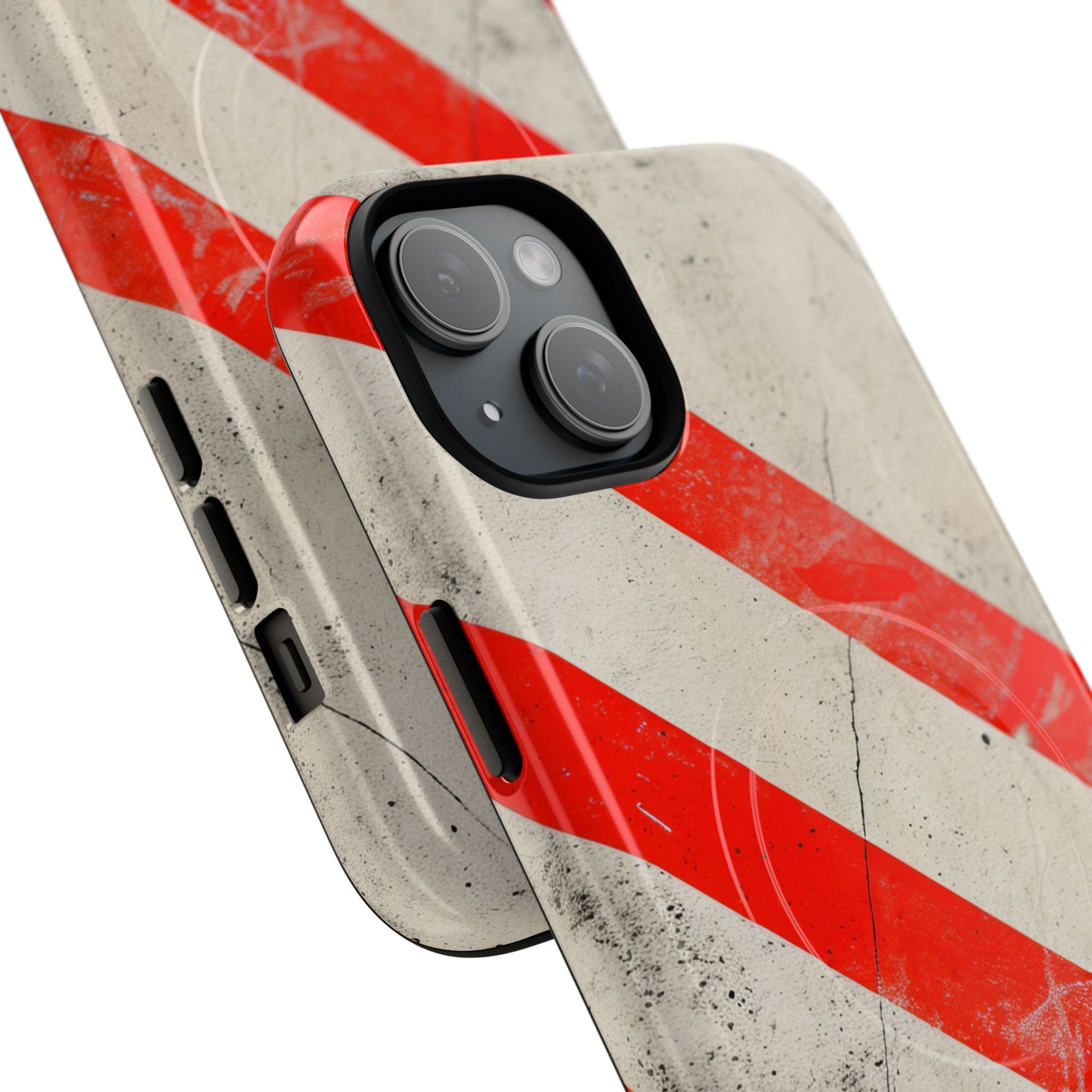 Striker Crimson Stripes iPhone 15 | Tough+ Phone Case