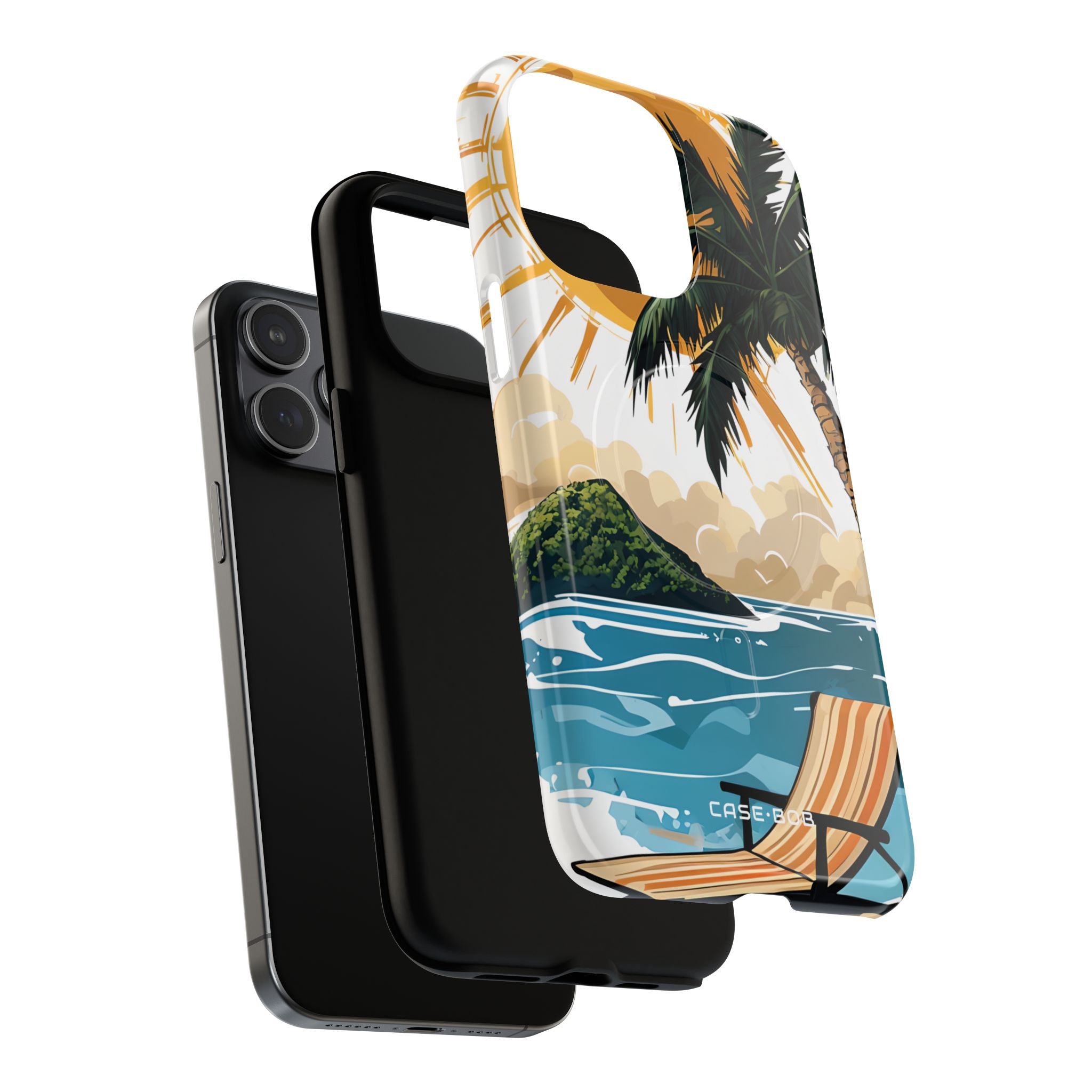Sunny Palm Breeze iPhone 15 Pro Max Case - Tough+