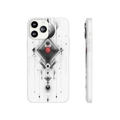 Red Geometry Harmony | Flexible Phone Case for iPhone