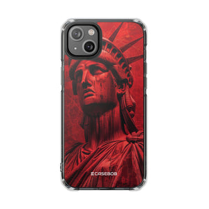 Red Liberty Revolution – Handyhülle für iPhone (Clear Impact – Magnetisch)