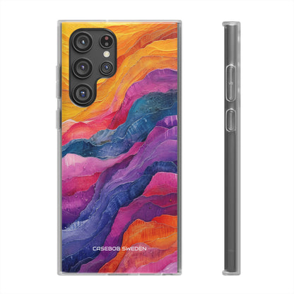 Vibrant Abstract Waves - Flexi Samsung S22 Phone Case