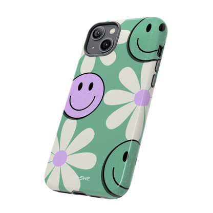 Playful Retro Blooms - iPhone Case