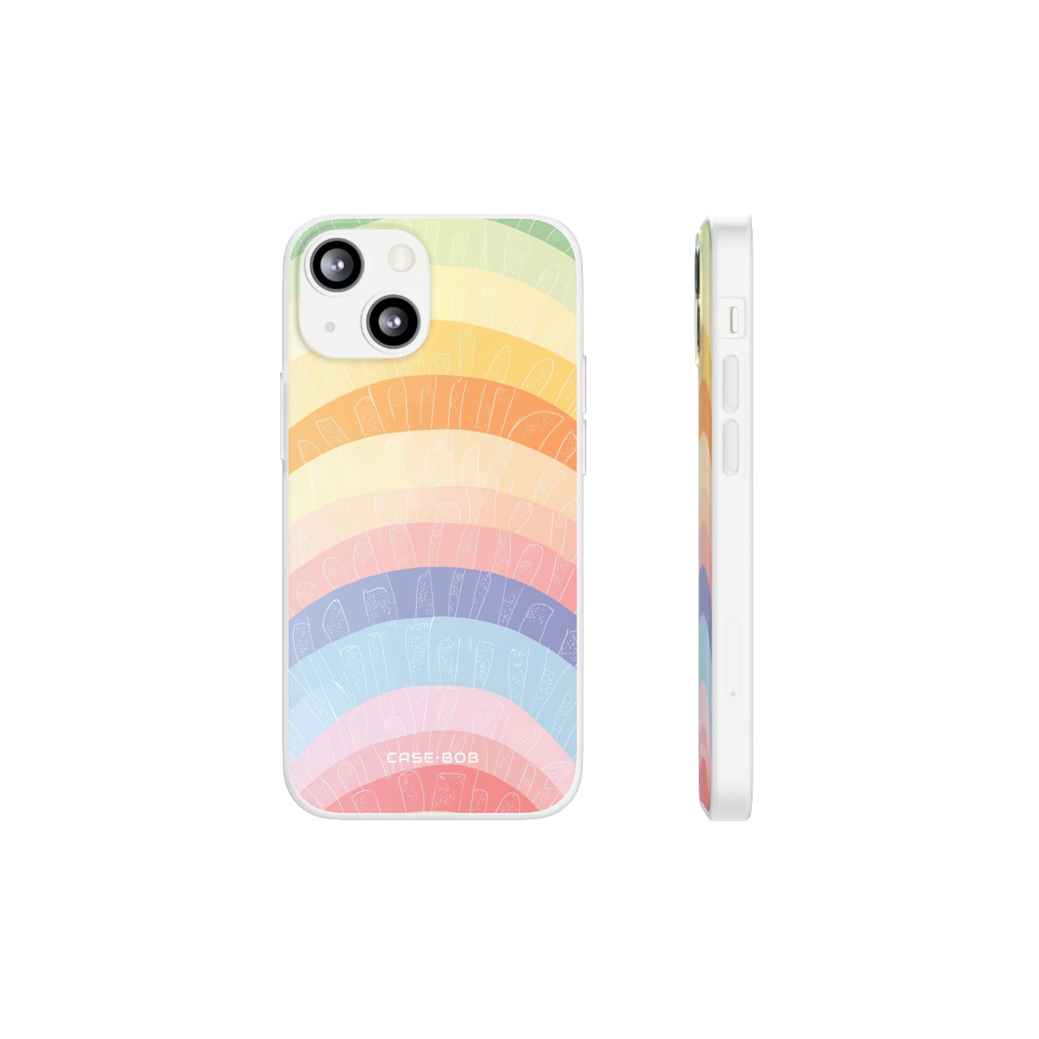 Pastel Rainbow Bands iPhone 13 mini Case - Soft