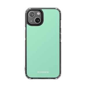 Magic Mint | Handyhülle für iPhone (Clear Impact Case - Magnetisch) 