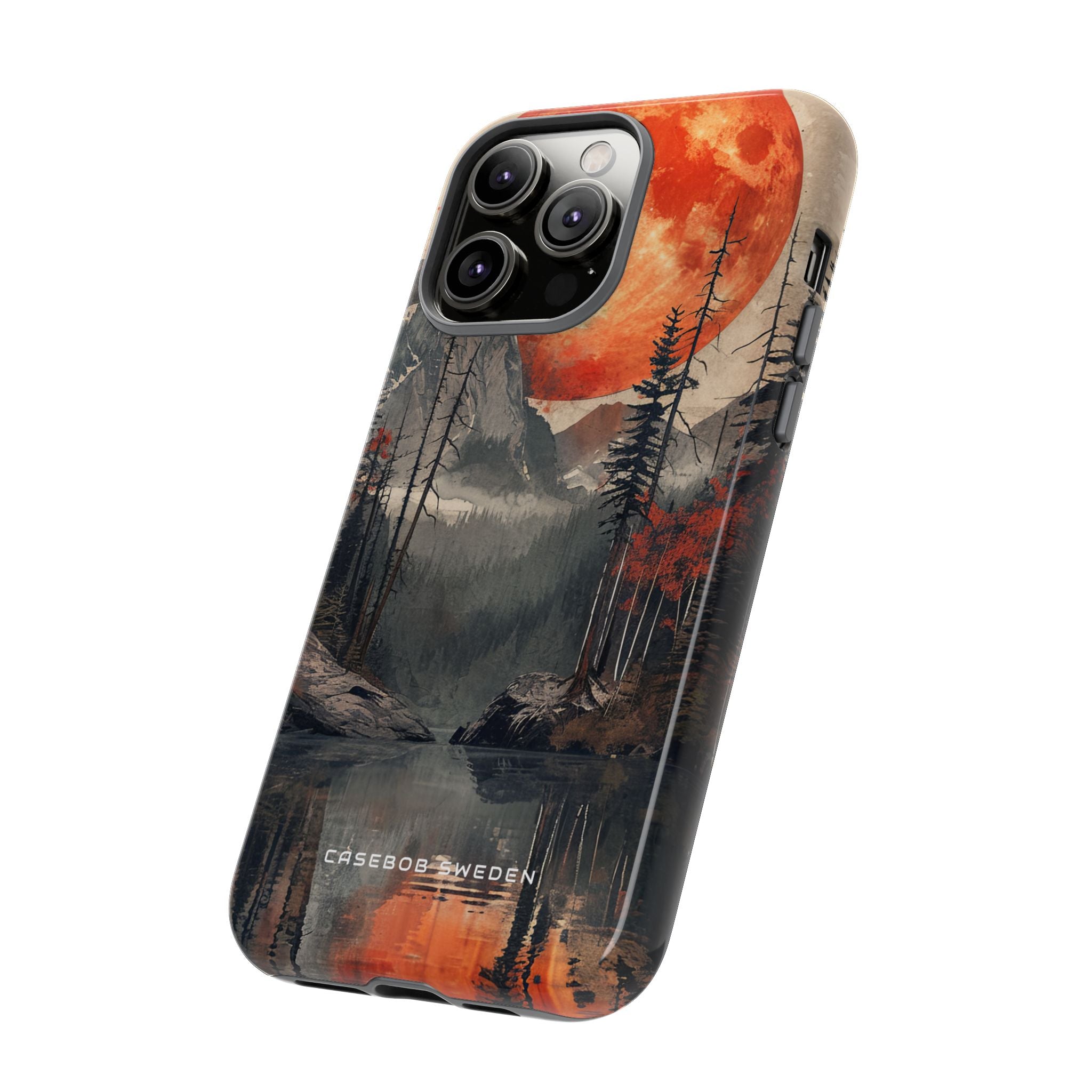 Celestial Glow Over Reflective Landscape iPhone 14 - Tough Phone Case