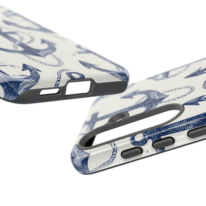 Navy Anchor Loop Samsung S25 Case - Tough