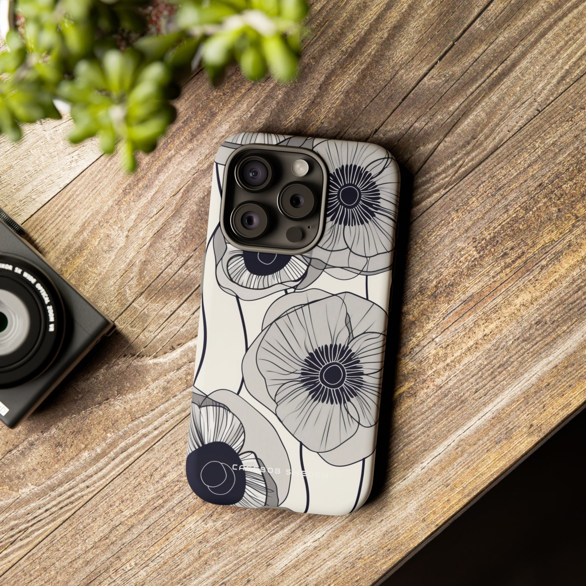 Modern Minimalist Flowers iPhone 15 - Tough Phone Case