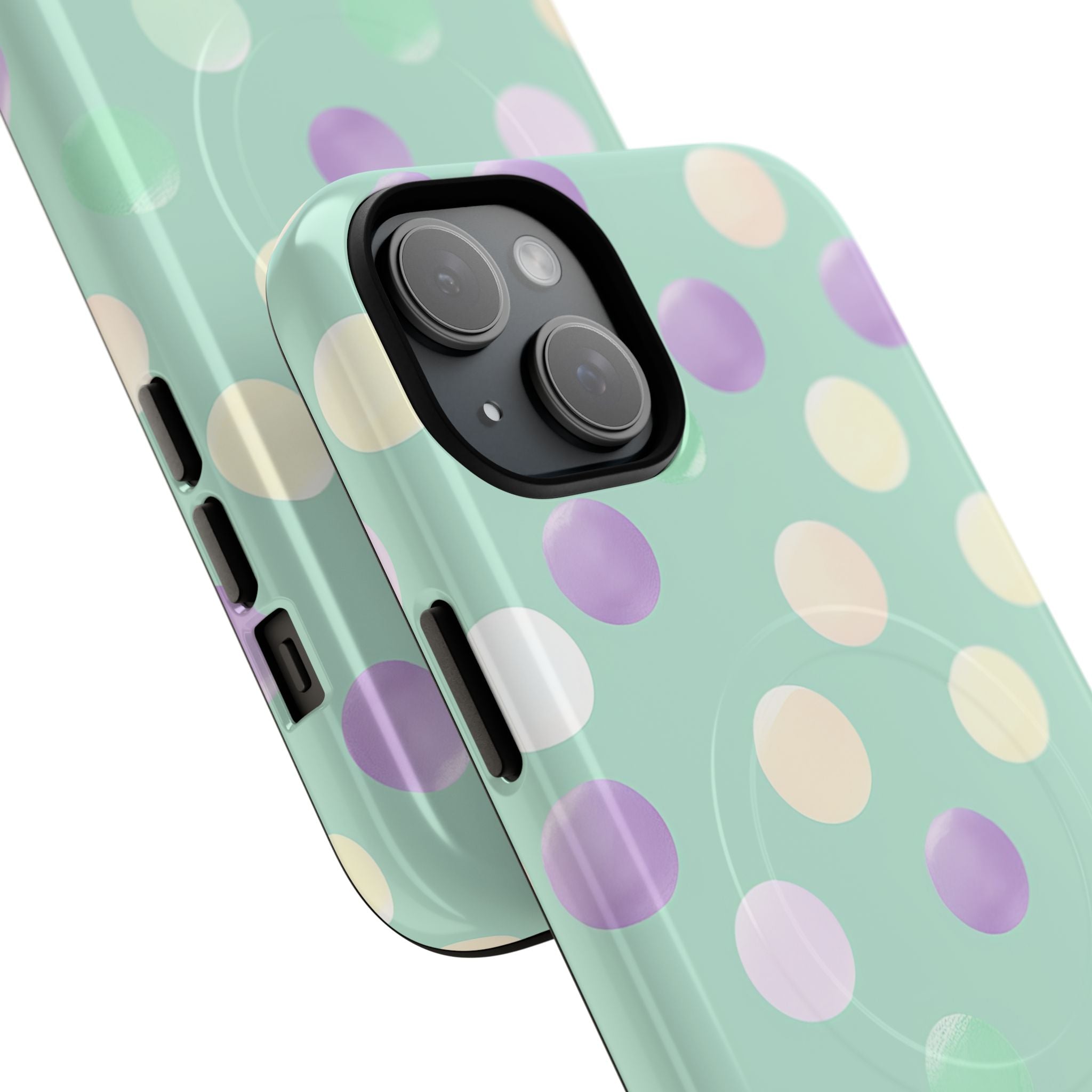 Pastel Polka Dots - Tough + MagSafe® iPhone 15 Phone Case