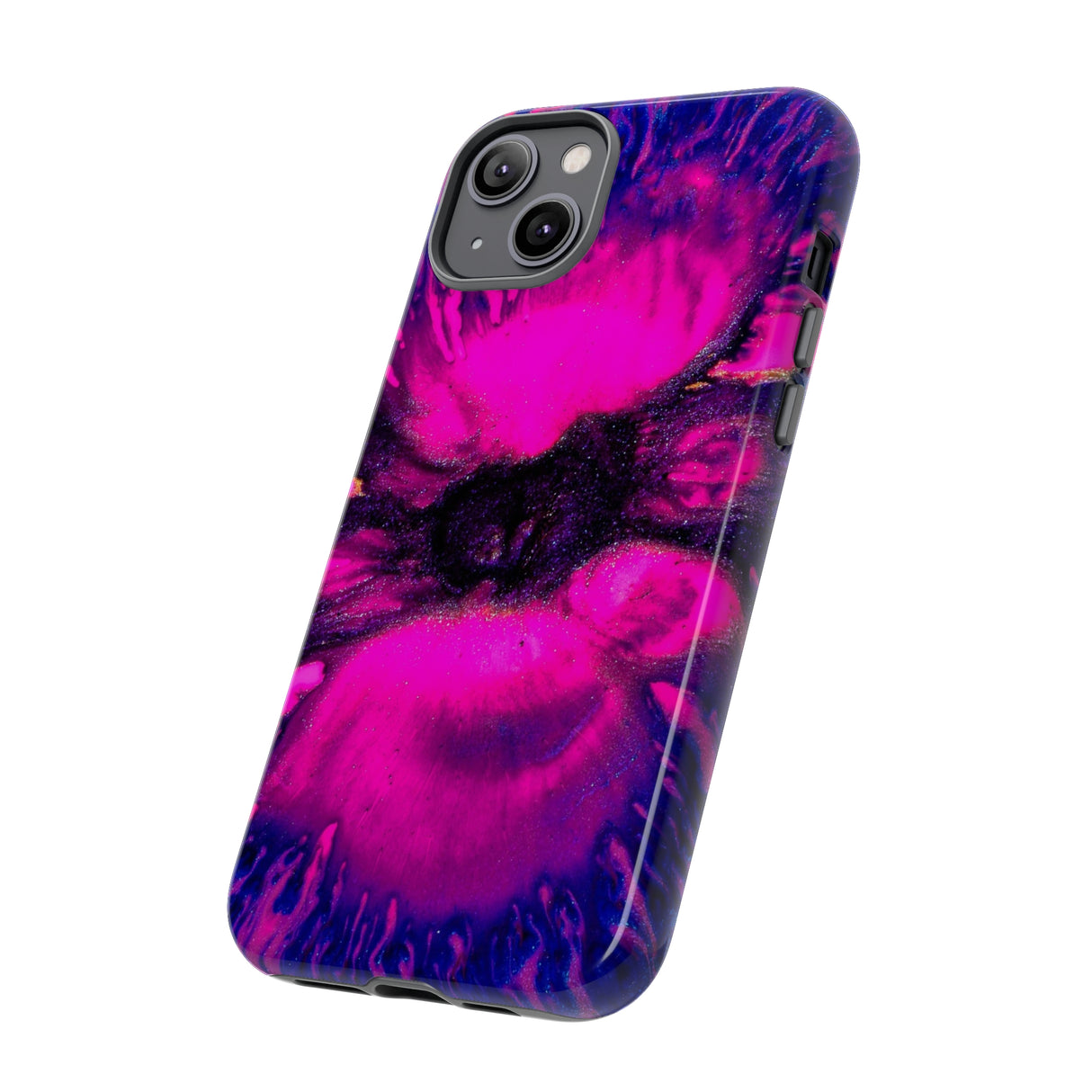 Deep Pink Ink Art iPhone Case (Protective) Phone Case