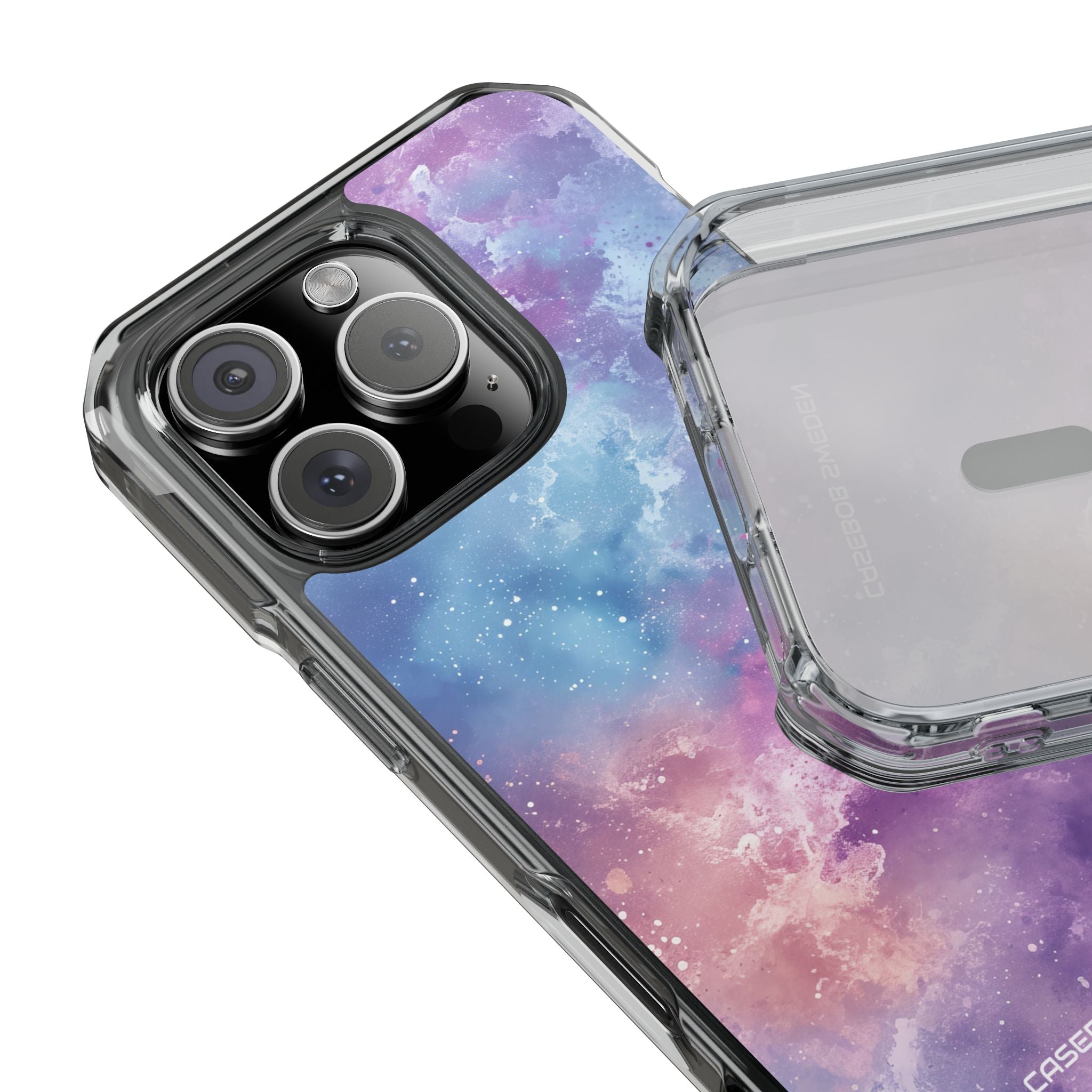 Cosmic Nebula Swirls - Clear Impact iPhone 16 Phone Case