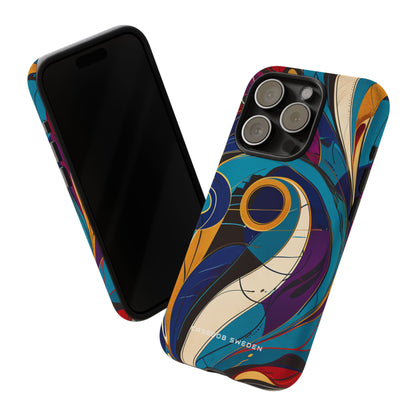 Vintage Vortex Harmony iPhone 15 - Tough Phone Case