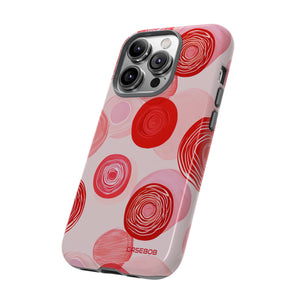 Crimson Circle Minimalism - Protective Phone Case