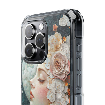 Moon Embraces Flowers iPhone Case - Impact