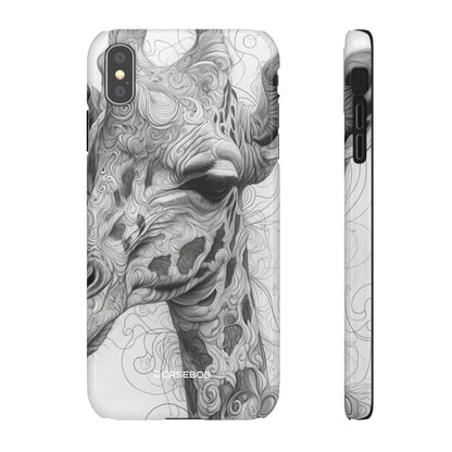 Monochrome Giraffe | Slim Phone Case for iPhone