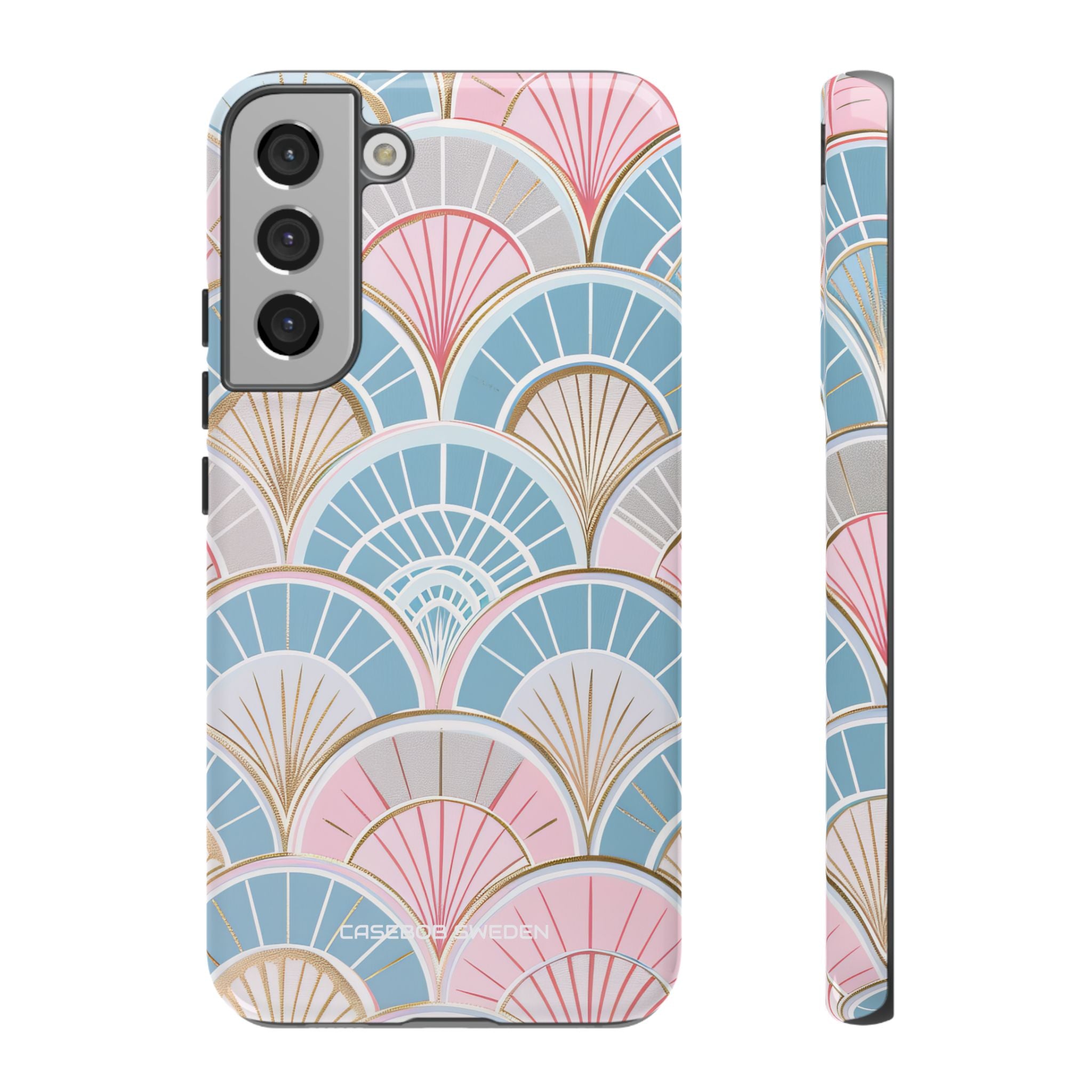 Art Deco Pastel Fan Pattern - Tough Samsung S22 Phone Case