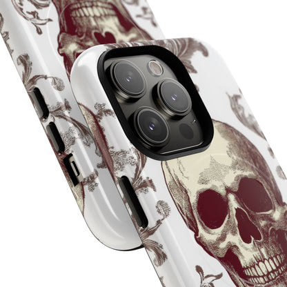 Gothic Skulls and Ornate Foliage iPhone 14 | Tough+ Phone Case