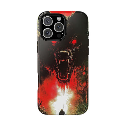 Crimson Wolf iPhone 16 Pro Max Case - Tough