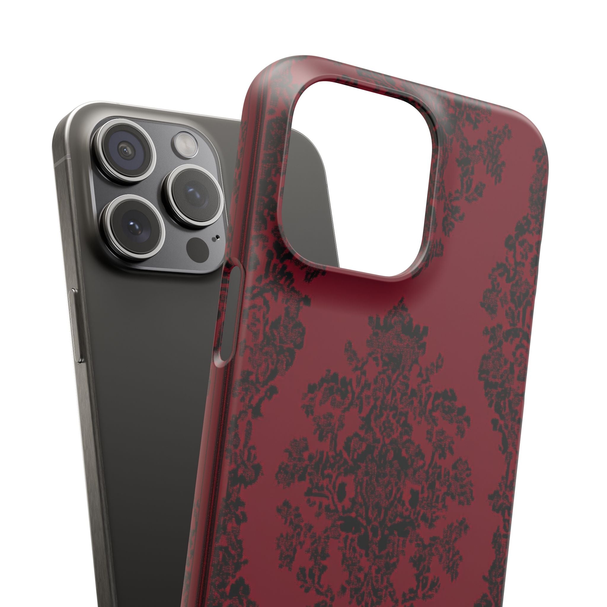 Gothic Crimson Elegance iPhone 15 - Slim Phone Case