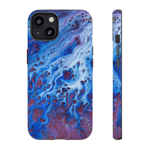 Ice Blue River Ink Art iPhone Case (Protective) iPhone 13 Matte Phone Case