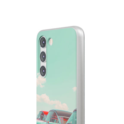 Vintage Turquoise Cars - Flexi Samsung S23 Phone Case