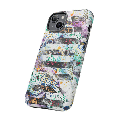 Abstract Green Purple - Protective Phone Case