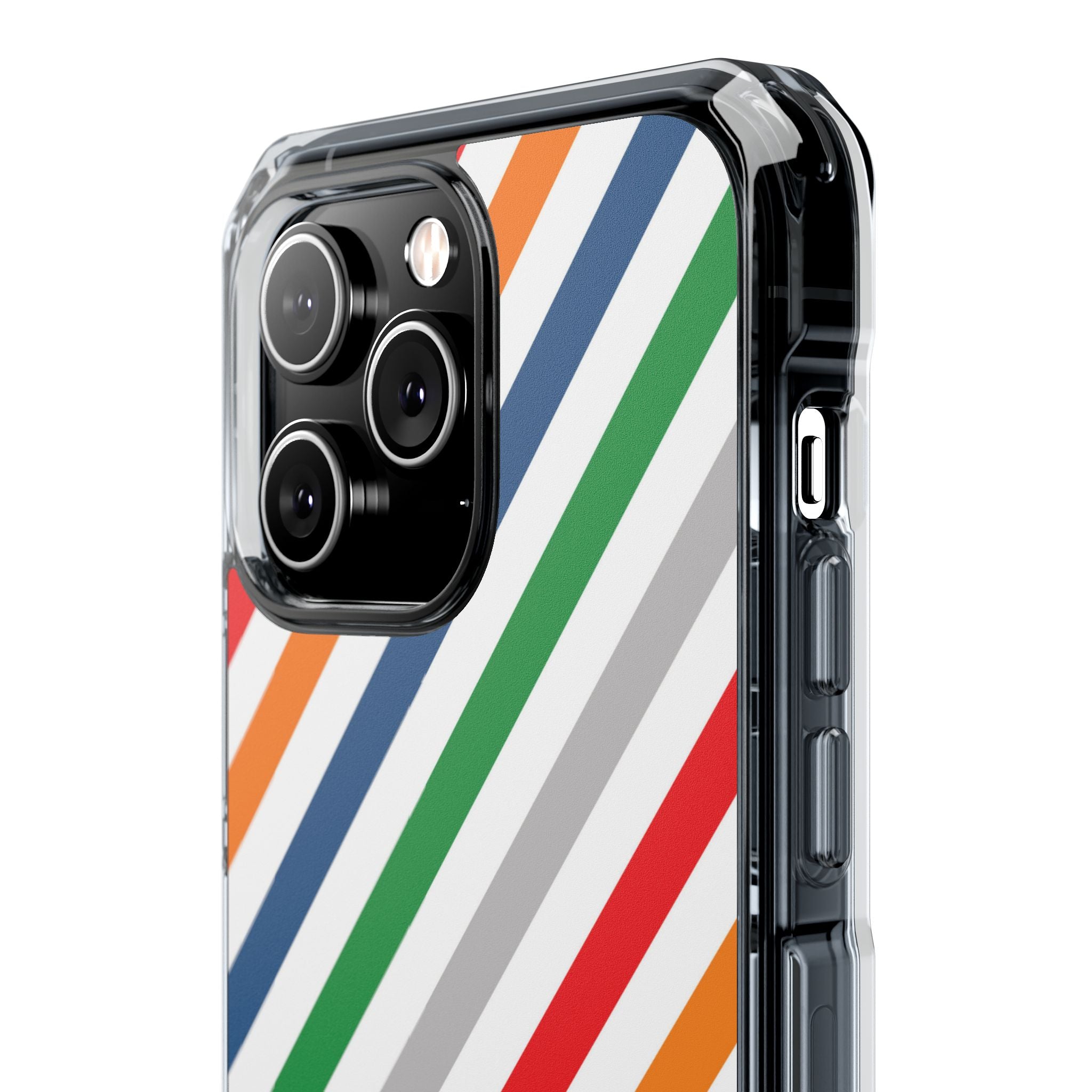 Vibrant Geometric Stripes iPhone Case - Impact