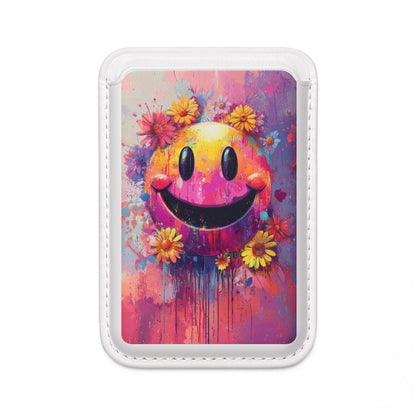 Smiley Bloom Drip Wallet – MagSafe Ready