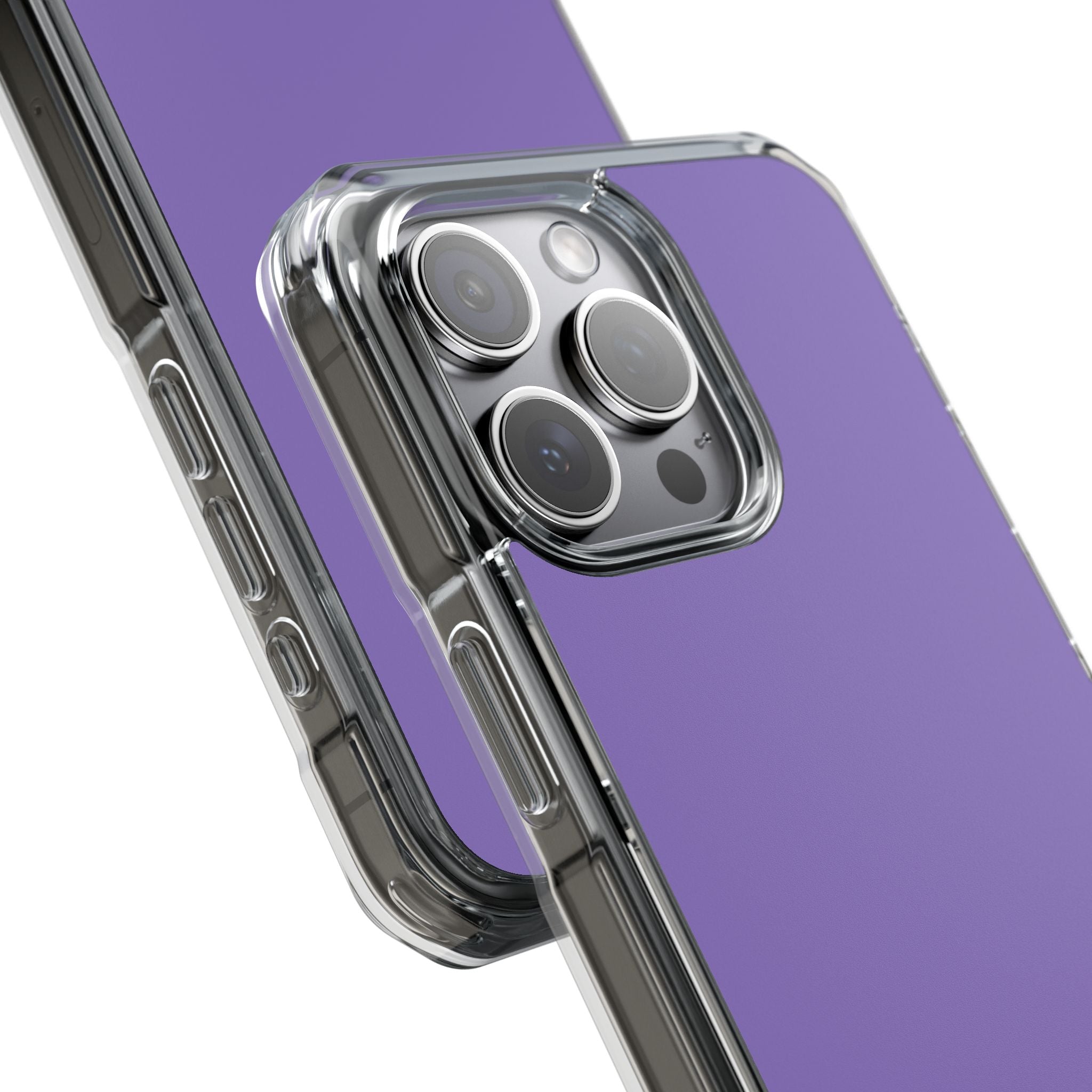 Middle Blue Purple - Clear Impact Case for iPhone