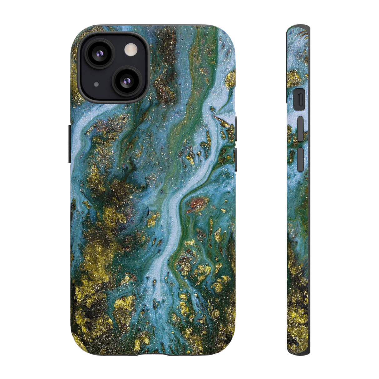 Ocean Blue Ink Art iPhone Case (Protective) iPhone 13 Matte Phone Case