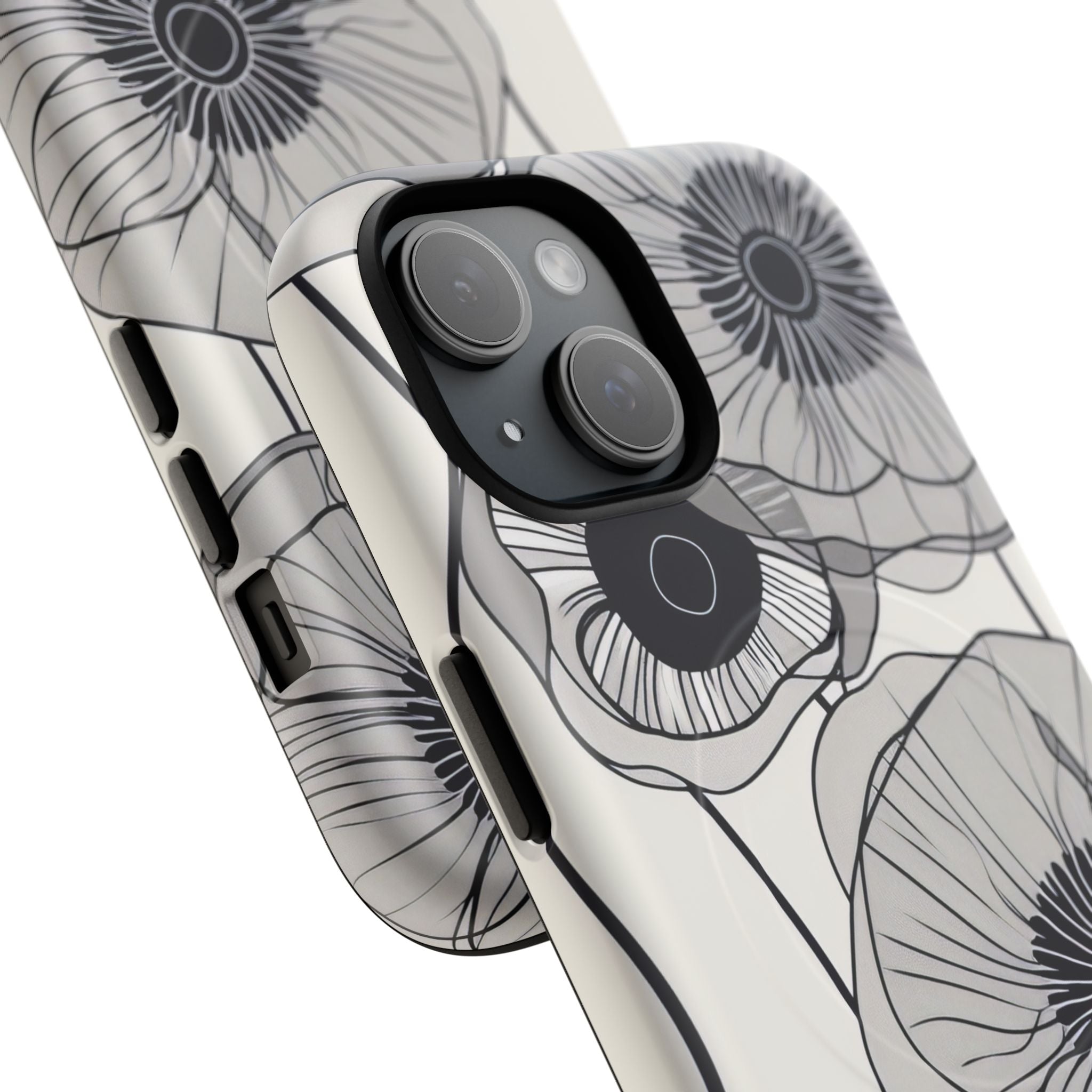 Modern Minimalist Flowers iPhone 15 | Tough+ Phone Case