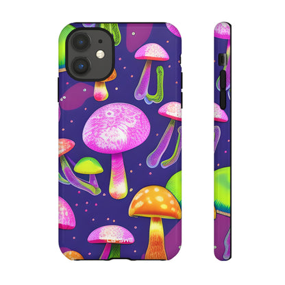 Neon Mushroom Dreams - iPhone Case