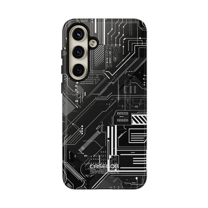 Futuristic Circuit Grid Samsung S24 - Tough