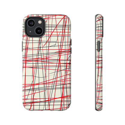 Red Line Minimalist - Protective Phone Case