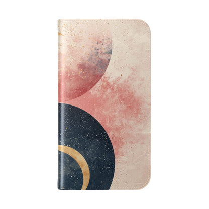 Golden Crescents Crimson - iPhone 15 Case - Wallet